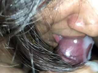 Sexiest Indian Sprog Closeup Cock Sucking with Sperm in Mouth